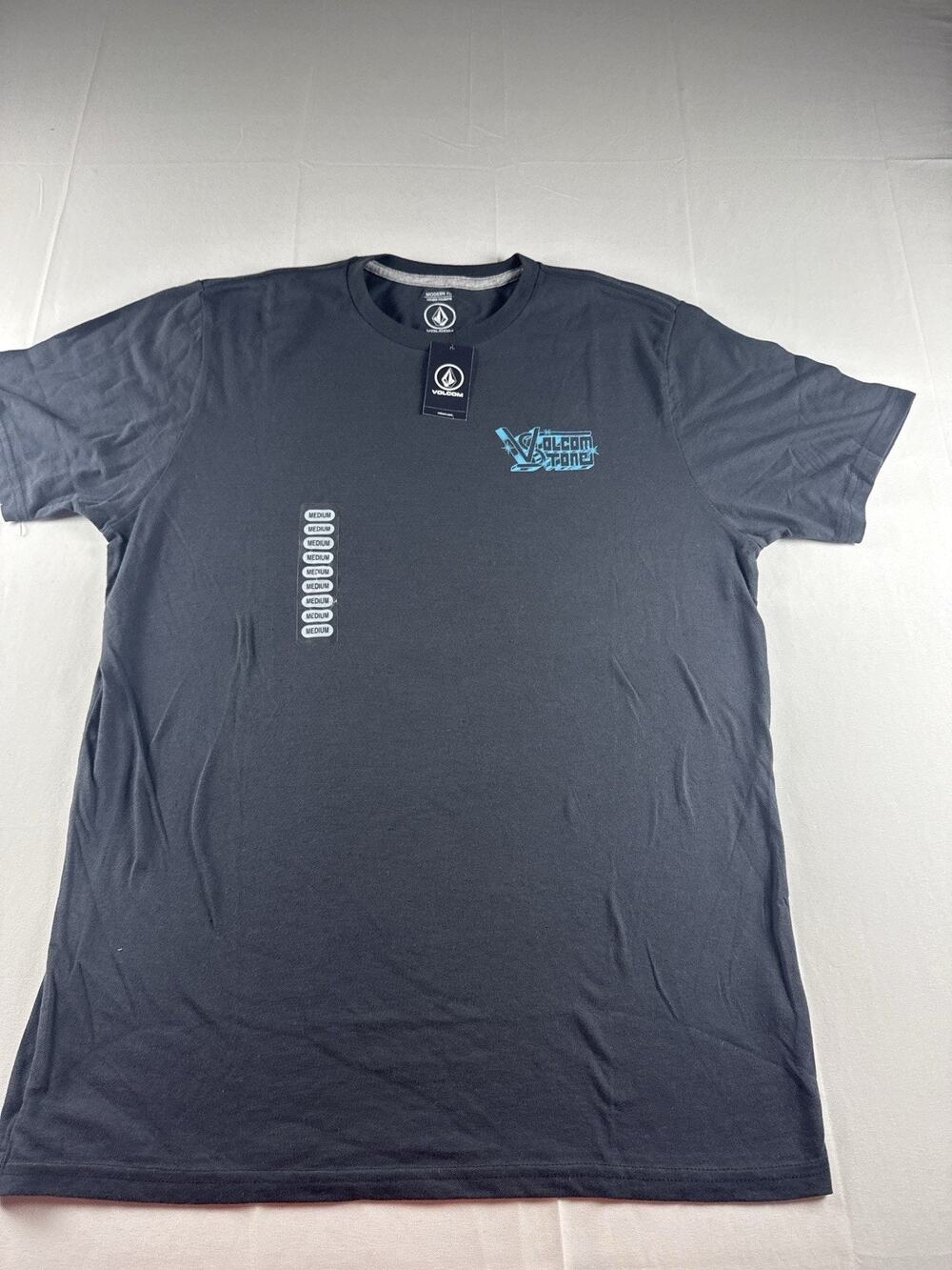 Volcom Stone Logo T Shirt Mens Medium Gray NWT Skate Surf Tee